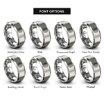 font options for inside engraving on grey petri dish culture rings