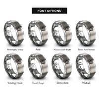 font options for inside engraving on gray pharmacy crest rings