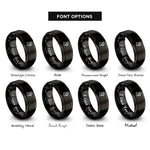 font options for inside engraving on black pheasant rings