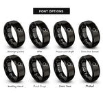 font options for inside engraving on black phenyl group rings