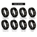 font options for inside engraving on black phillips rings