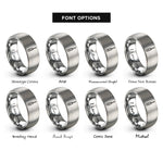 font options for inside engraving on gray phillips rings