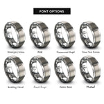 font options for inside engraving on grey phillips rings