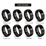 font options for inside engraving on black phillips screw rings