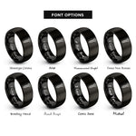 font options for inside engraving on black phillips screw rings
