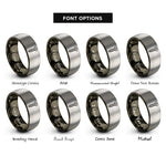 font options for inside engraving on gunmetal & gray phillips screw rings
