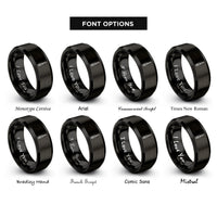 font options for inside engraving on black phillips screwdriver rings
