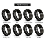 font options for inside engraving on black phillips screwdriver rings