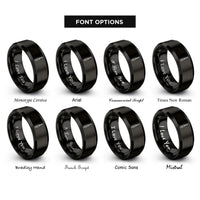 font options for inside engraving on black phillips screwdriver rings