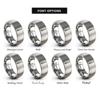 font options for inside engraving on grey phillips screwdriver rings