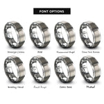 font options for inside engraving on silver phillips screwdriver rings