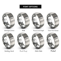 font options for inside engraving on gray phillips screwdriver rings