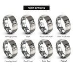 font options for inside engraving on gray philosophers stone rings