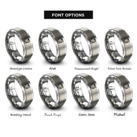 font options for inside engraving on gray philosophers stone rings