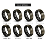 font options for inside engraving on gunmetal & black phin filter rings