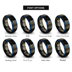 font options for inside engraving on gunmetal & blue phosphate po4 rings