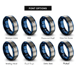 font options for inside engraving on blue & gray phosphorus p rings