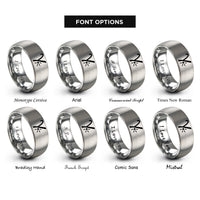 font options for inside engraving on silver photon rings