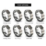 font options for inside engraving on gray photon rings
