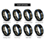 font options for inside engraving on gunmetal & blue photon rings