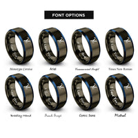 font options for inside engraving on gunmetal & blue photon rings