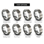 font options for inside engraving on silver phuket rings
