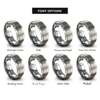 font options for inside engraving on silver phuket rings