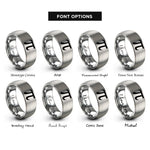 font options for inside engraving on grey pi symbol rings