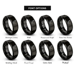 font options for inside engraving on black pianist silhouette rings