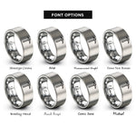 font options for inside engraving on grey pickaxe rings