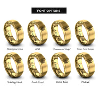 font options for inside engraving on gold picnic basket rings