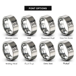 font options for inside engraving on gray pier silhouette rings