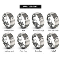 font options for inside engraving on gray pigeon point lighthouse rings