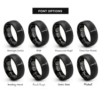 font options for inside engraving on black pike pole rings