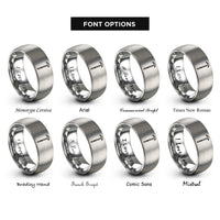 font options for inside engraving on grey pike pole rings