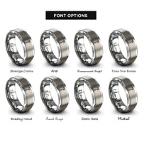 font options for inside engraving on gray pike pole rings