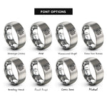 font options for inside engraving on gray pine reflection rings
