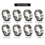font options for inside engraving on gray pine tree rings