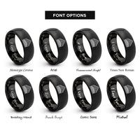 font options for inside engraving on black pipe array rings