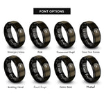 font options for inside engraving on gunmetal & black pipe clamp rings