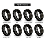 font options for inside engraving on black pipe wrench rings