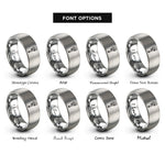 font options for inside engraving on gray pipe wrench rings