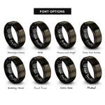 font options for inside engraving on gunmetal & black pipe wrench rings