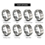 font options for inside engraving on gray pipette dropper rings