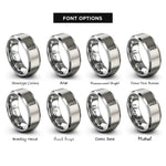 font options for inside engraving on gray pipette tips rings