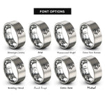 font options for inside engraving on silver pirate ship rings