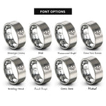 font options for inside engraving on grey pisces rings