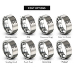 font options for inside engraving on gray piston rings