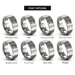 font options for inside engraving on grey piston rings