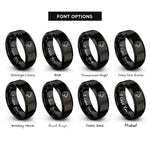 font options for inside engraving on black pit bull terrier rings